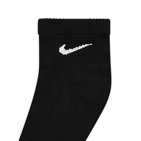 Nike Everyday Plus Cushioned Unisex Adult Breathable Multi-Pack 3 Pair Quarter Ankle Socks