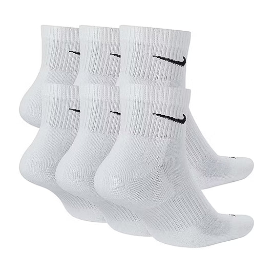 Nike Everyday Plus Cushioned Unisex Adult Breathable Multi-Pack 6 Pair Quarter Ankle Socks
