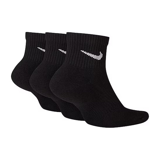 Nike Everyday Plus Cushioned Unisex Adult Breathable Multi-Pack 3 Pair Quarter Ankle Socks