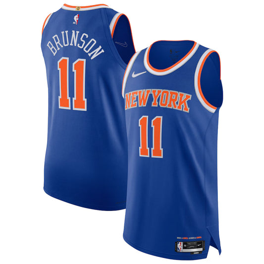 Men's New York Knicks Jalen Brunson Blue Authentic Player Jersey - Icon Edition