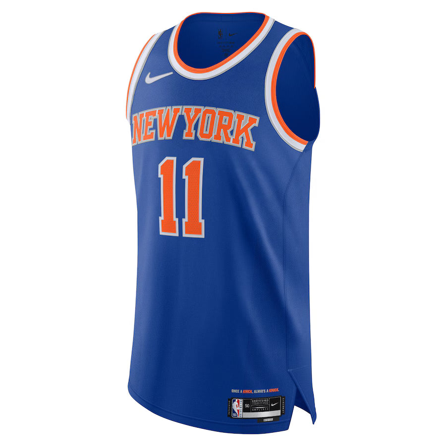 Men's New York Knicks Jalen Brunson Blue Authentic Player Jersey - Icon Edition