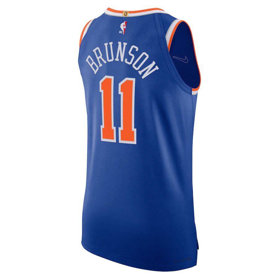 Men's New York Knicks Jalen Brunson Blue Authentic Player Jersey - Icon Edition